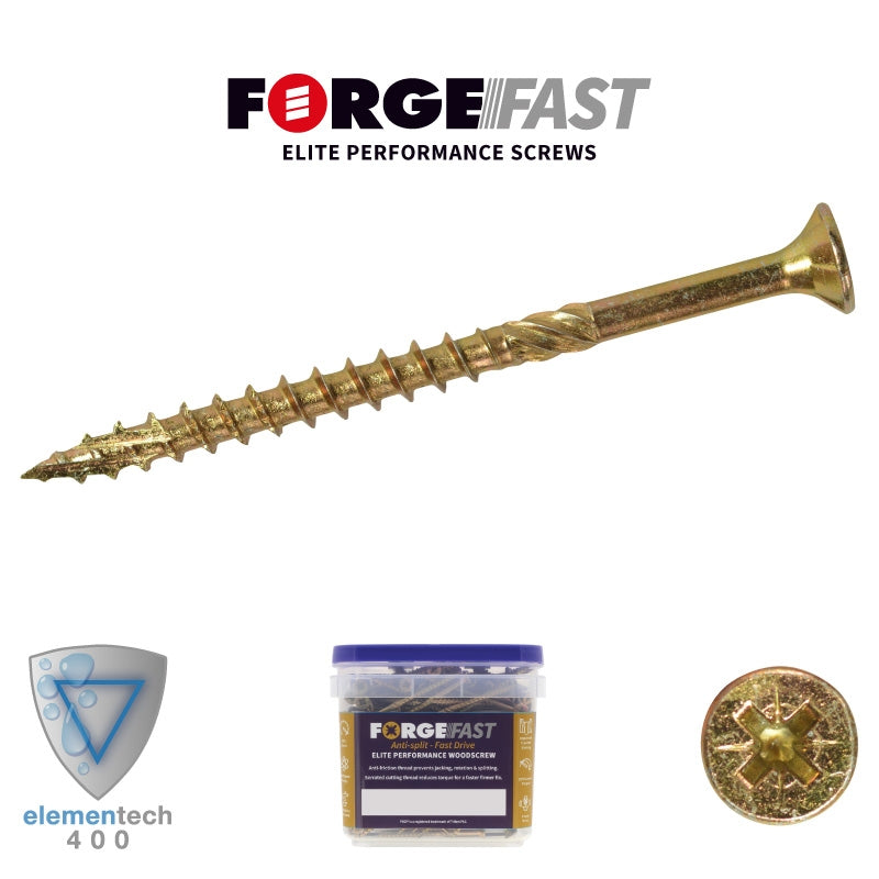 ForgeFast Pozi Comp ZY 4.0x30 Tub 1400 Elite Woodscrew