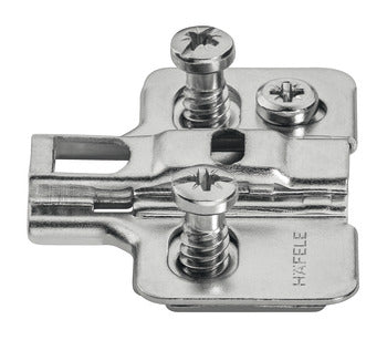 Mounting Plate, Cruciform, with Pre-Mounted Euro Screws, Häfele Metalla 310