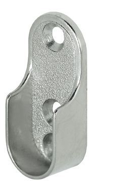Rail End Support, for use with Oval Wardrobe Rails 15 mm Wide