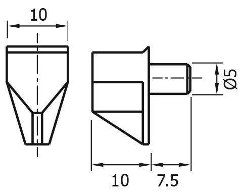 Steel Shelf Supports with Plastic Body
