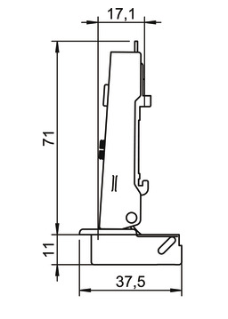 Häfele Metalla 110 SM 105°